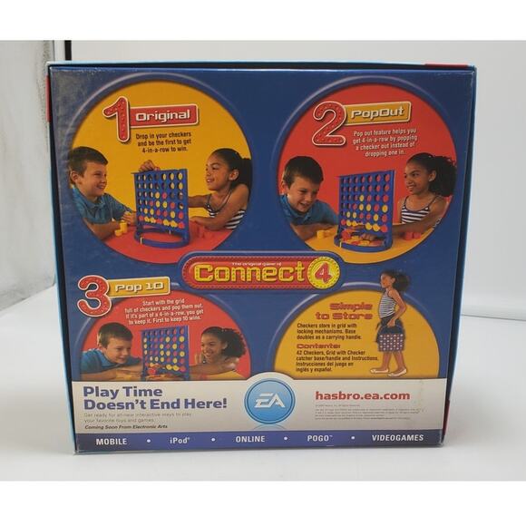 Connect 4 Strategy Game 4 in a Row Game - 3 Ways To Play (2008) 100% COMPLETE - Picture 4 of 5
